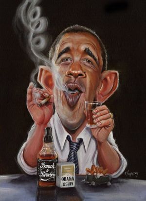 Cartoon about drug addict Obama has been produced in Taiwan. 